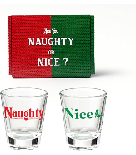 Lot De 2 Verres à Shot "Mr Right" Et "Ms. Always Right" - 60 Ml, Verre épais - Gravure Lèvres Et Nœud Papillon - Boîte Cadeau Incluse