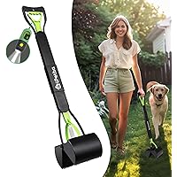 iPetba Large Dog Pooper Scooper for Yard - 32" Long Handle, No Bending, Grass-Friendly, Easy to Clean, Durable & Sturdy