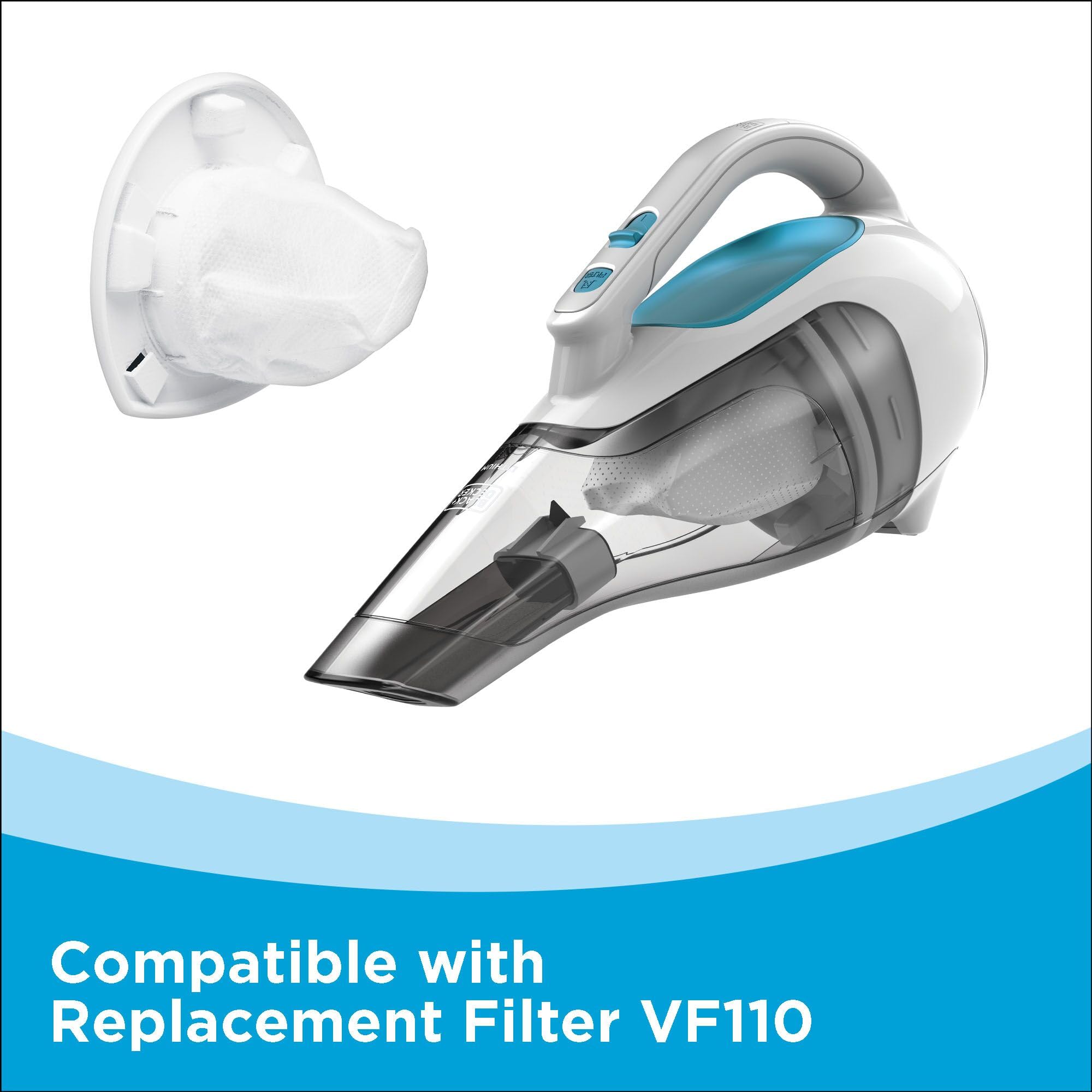 BLACK+DECKER dustbuster Cordless Handheld Vacuum, Portable Vacuum for Car and Home Rechargeable, Powerful Suction, Wide Mouth (HHVI315JO42)