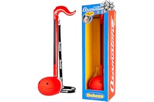 Otamatone Deluxe Electronic Musical Instrument for Adults Portable Synthesizer Digital Electric Music from Japan by Cube/Maywa Denki Cool Stuff Gifts, Red [English Manual]