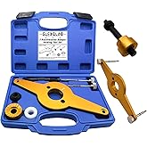 GLEXQLAO Vibration Damper Holding Tool Replaces T10531, Crankshaft Pulley Shock Absorber Removal Kit Compatible with Skoda Se