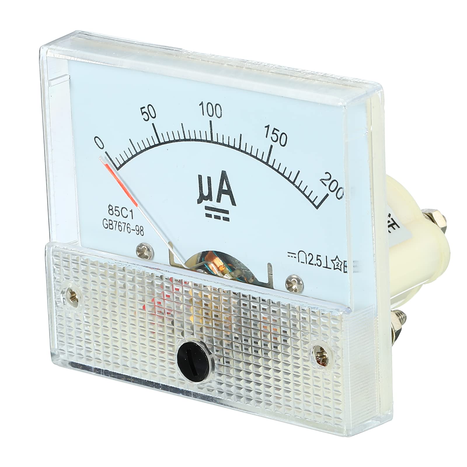 YOKIVE Analog Panel Ammeter, 85C1 Ampere Meter Current Tester, Great for Office, Art, Home, Daily Use (DC 0-200uA)