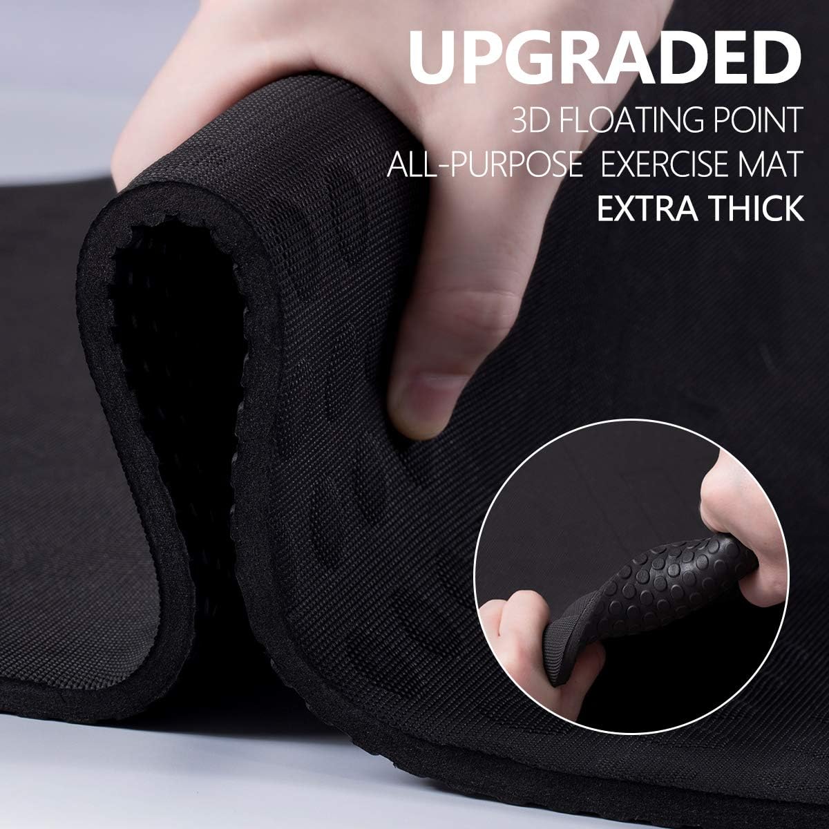 Tenol Jels Extra Thick Yoga And Exercise Mat Non Slip High Resilience Tpe Pilates Mat With Carrying Strap 72lx26wx25inch10mm