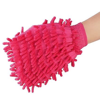 Ketsaal Two Sided Microfiber Dusting Cleaning Glove for Home Office Kitchen Hotel (Multi-Color)