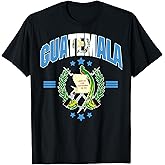 Love Guatemala with Guatemala Flag Quetzal Bird Emblem T-Shirt