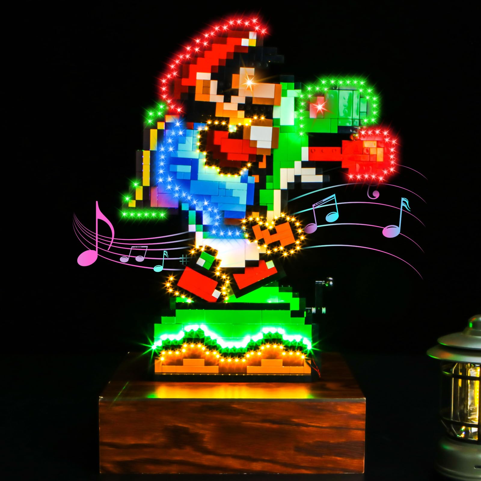 Music Version Light Kit Compatible with Lego 71438 Super M'ario World: M'ario (No Model), Led Light Set for Super M'ario World: M'ario 71438 Creative Toys — image 1