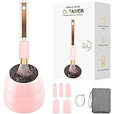 Portabl Makeup Brush Cleaner Machine -15000RPM Fast Deep Cleaning and Dry Make Up Brushes Efficient Cleaning With Storage Cas, Portable Spinning Washer, gift for women-Pink