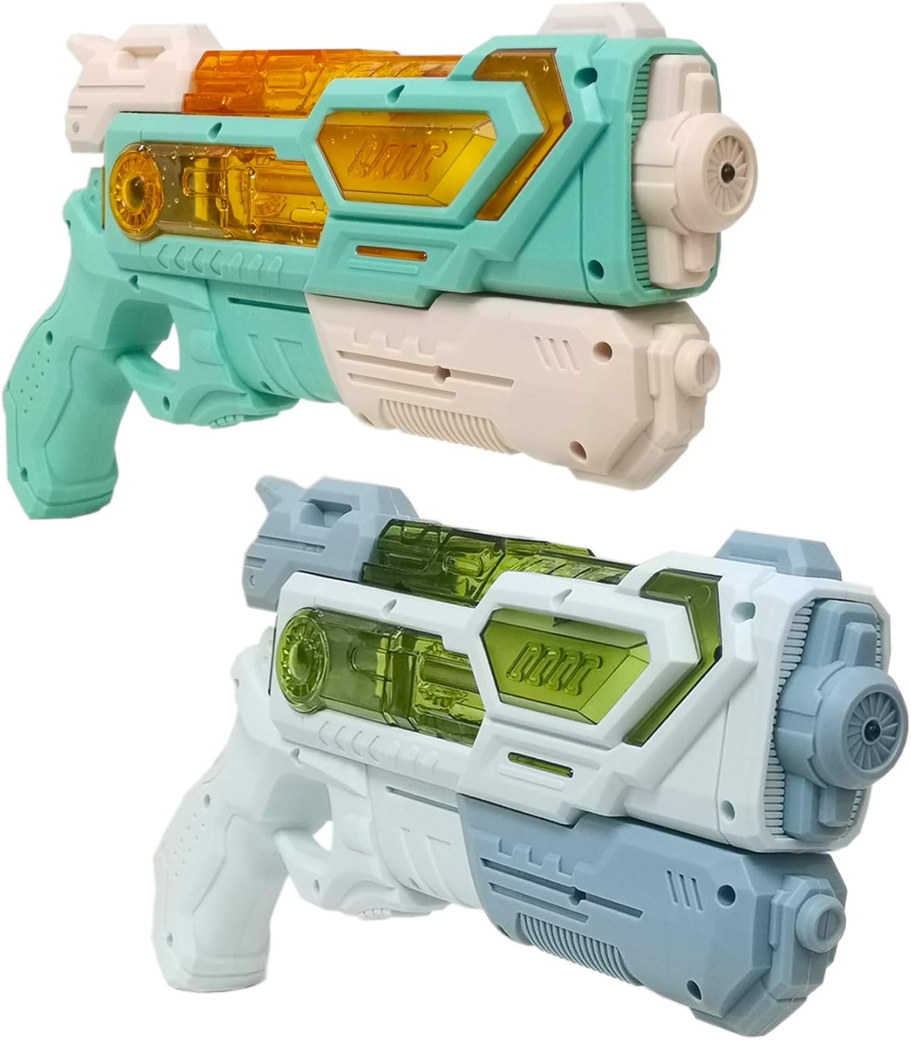AMVUZ Water Guns, 2 Pack Squirt Gun Water Soaker Blaster Toys Gifts for Kids, Summer Water Fight ,Family Fun Children for Swimming Pools Party Beach Sand Water Fighting: Toys & Games