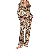 Ekouaer Silk Pajamas for Women Button Down Satin Pj Set Soft Long Sleeve 2 Piece Sleepwear Loungewear S-XXL