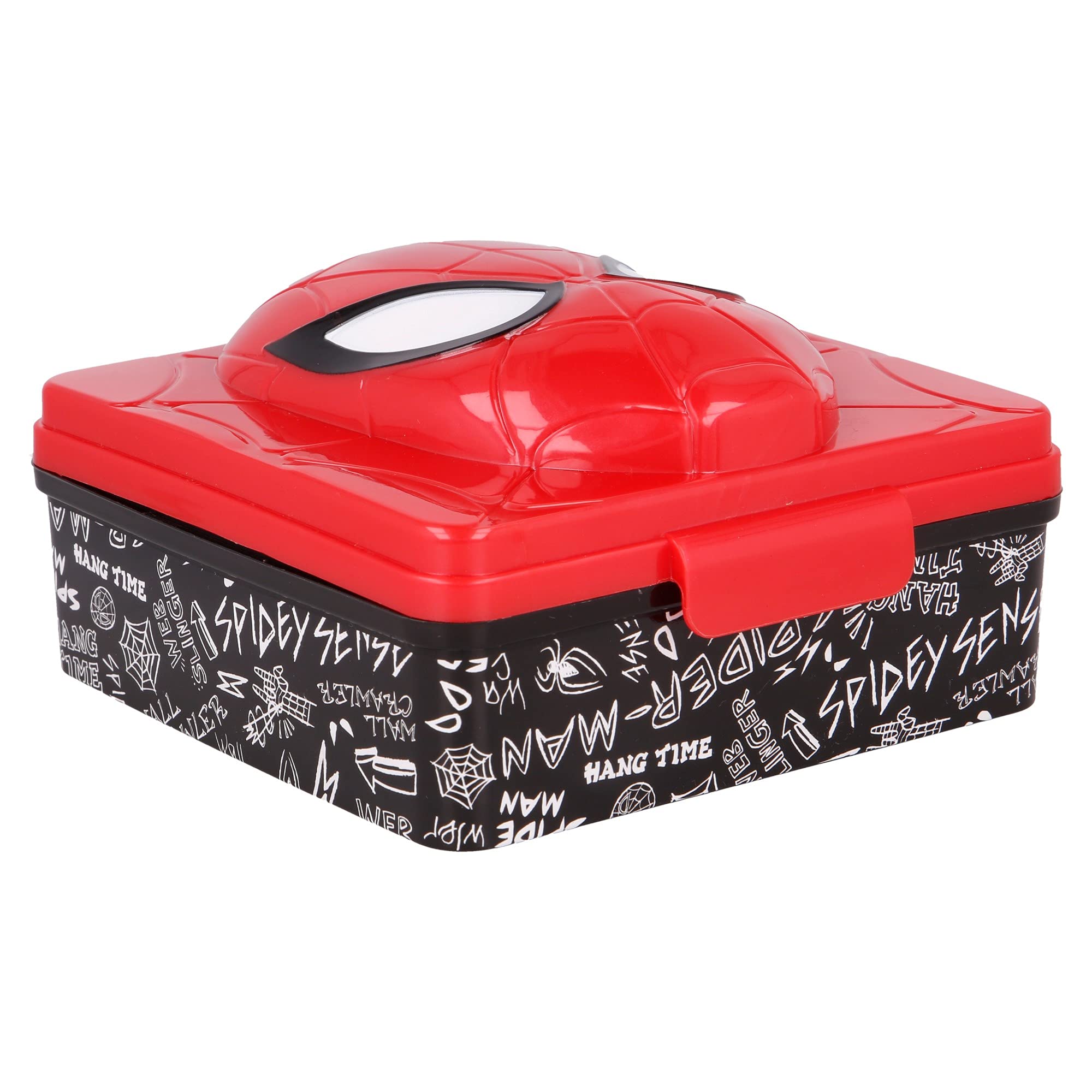 Stor 84124973141713D Sandwich Box, Spiderman Urban Web
