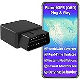 PlanetGPS (OBD) - OBD2 GPS Tracker with OBDII Diagnostics for Cars Trucks Fleet with Worldwide Coverage - Subscription Requir