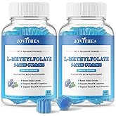 2 Pack L-Methylfolate 15mg Gummies with Methyl B12, Folate 5-MTHF Supplement for Mood, Brain Health, Cognition & Immunity, Sugar Free, Vegan, Non-GMO, 120 Count