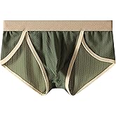 WINDAY Men's Lace Silk Low Rise Bikini Briefs Soft Moisture Wicking Underwear