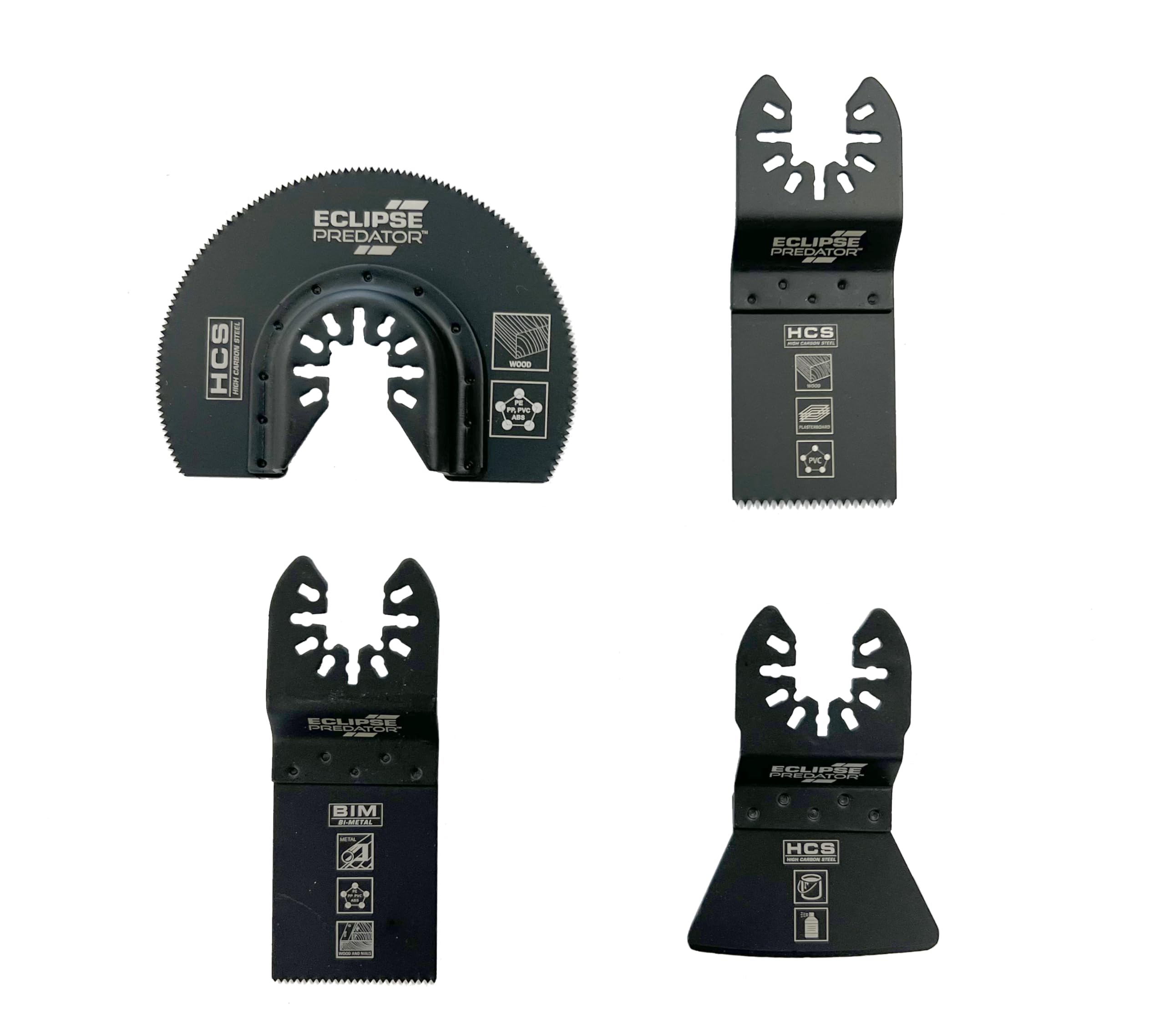 Eclipse Professional Tools EC-M1102SET 4 Piece Oscillating Blade Set with 34mm Bimetal Blade