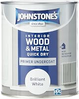 Johnstone's Quick Dry Gloss Primer Undercoat Brilliant White Water Based 0.75L view 4