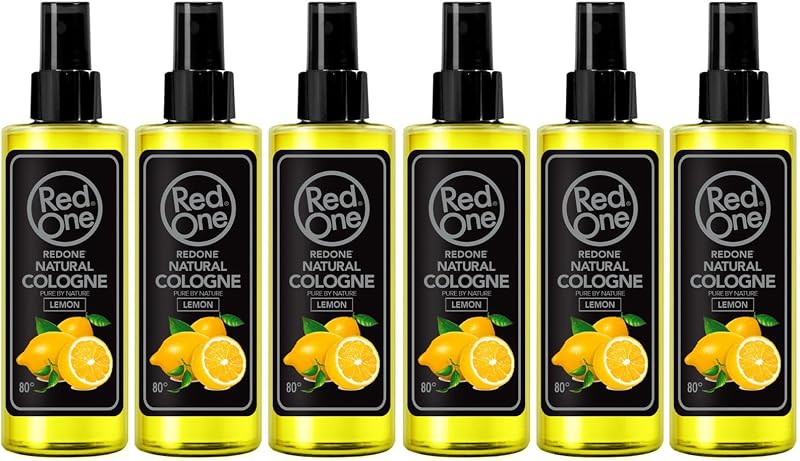 Redone Natural Lemon Aftershave Cologne Spray 150ml Long-Lasting Fragrance 6 PCS