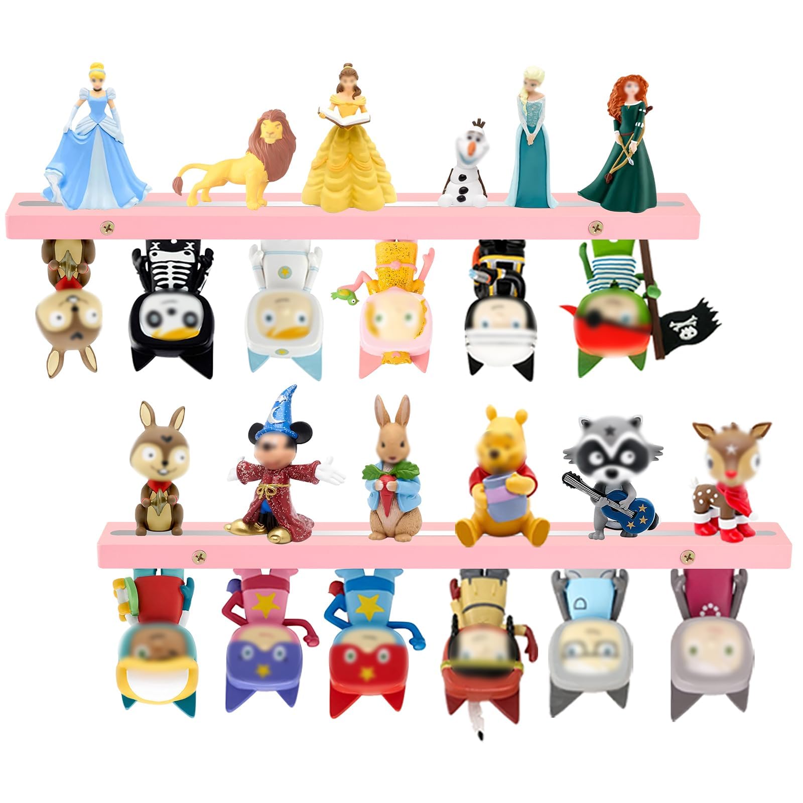 Photo 1 of ***ONLY ONE*** RZYLKA for Tonies Box Shelf Storage Magnetic Wall Mounted Set of 2, Compatible with Tonies Characters Figures Player Character for Children Room (Pink)