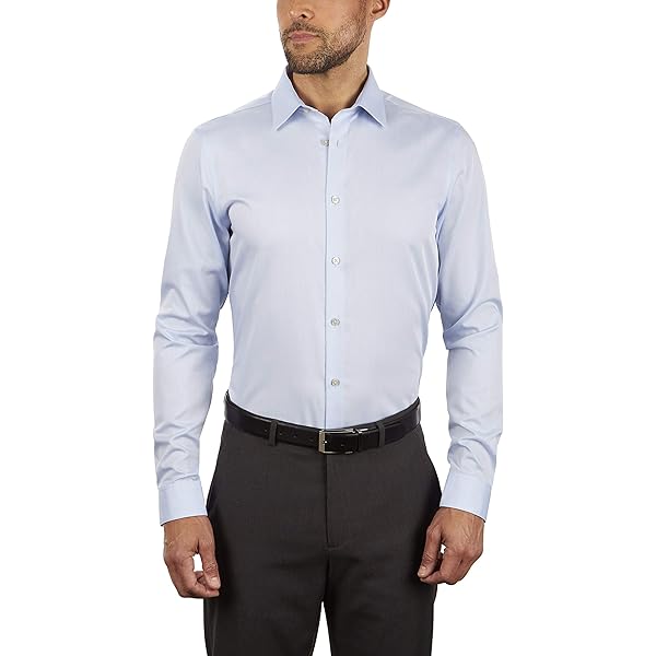 perry ellis slim fit non iron tech dress shirt Perry Ellis Outlet Men's Performance Tech Solid Shirt in Black, Size 16.0, Polyester/Spandex, Slim Long Sleeves main image 1