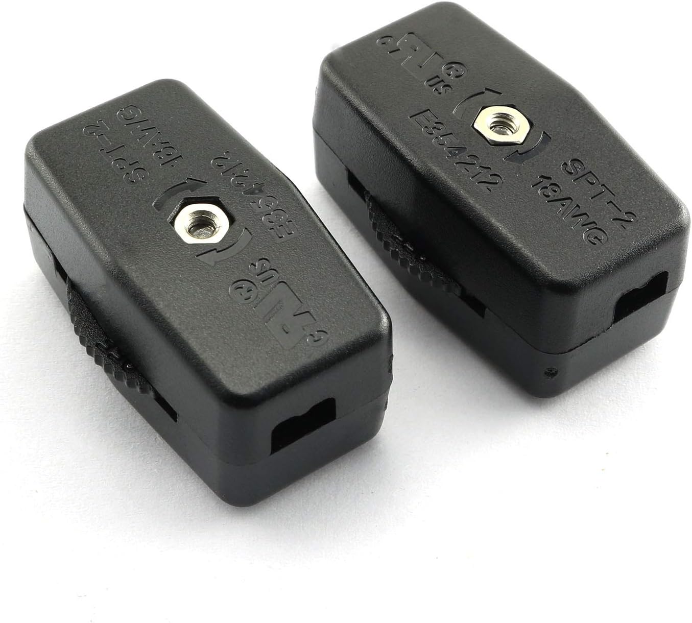 Rlecs 2pcs Inline Rotary Cord Switch Replacement For 18 2 Spt 2 Lamp Cord Easy Installation Amazon Com