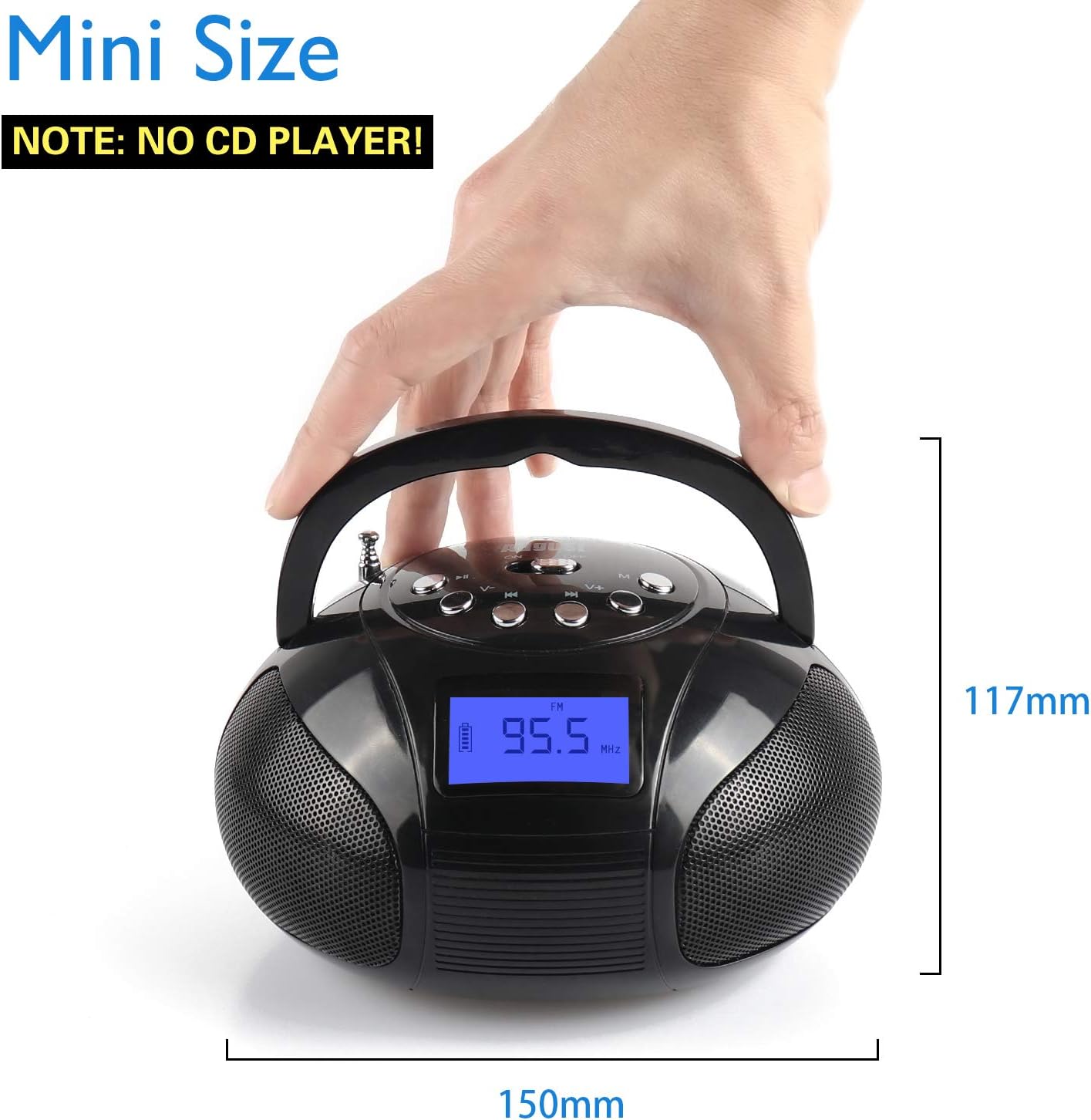 august mini bluetooth stereo system