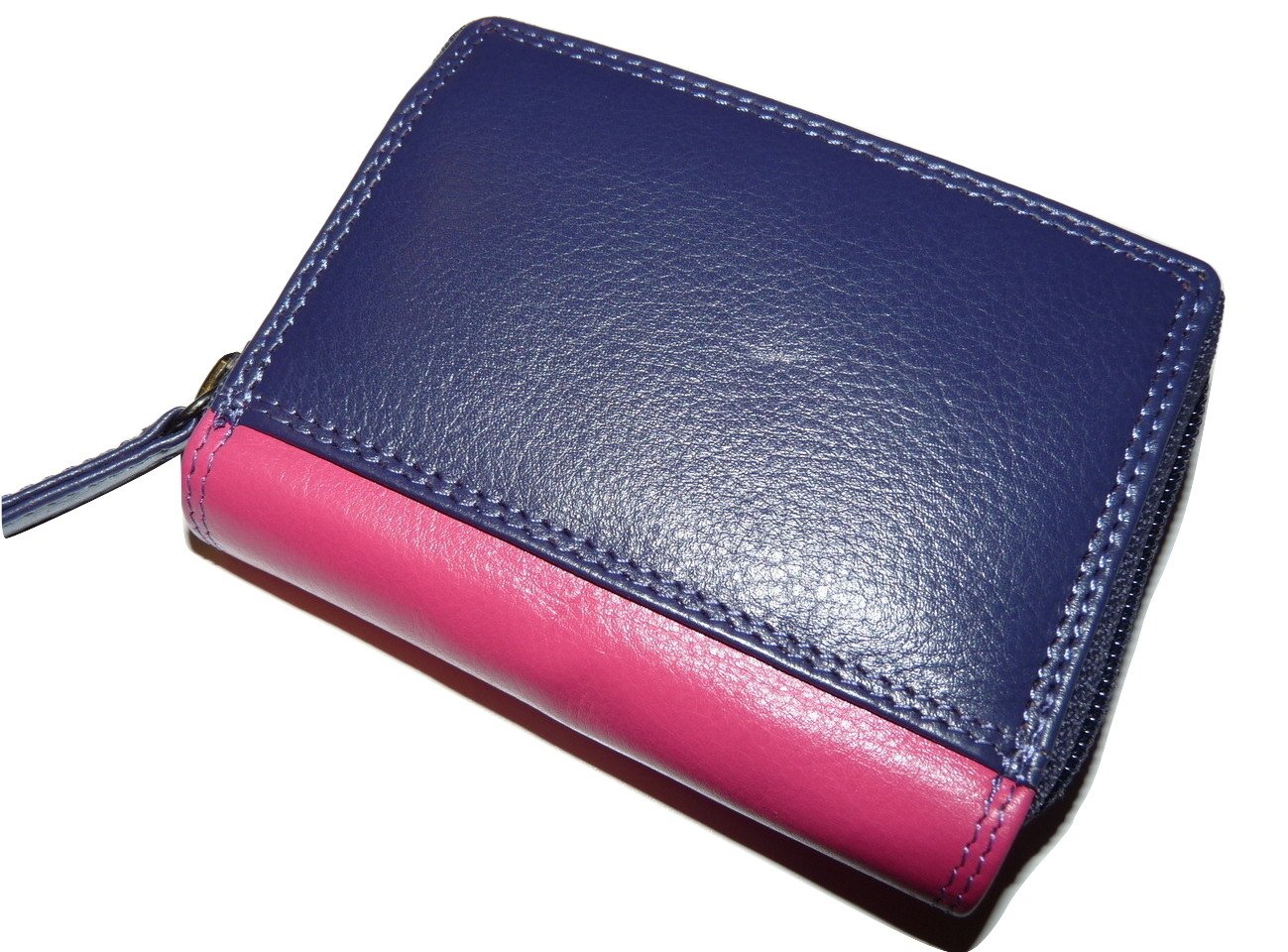 Primehide Womens Leather Card Holder Wallet RFID Blocking Purse Ladies 6091 - Purple