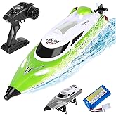 Podleer RC Boat-Remote Control Boat for Adults-High Speed 35+ KPH for Pool-Toys for Ages 8-13 (Green)