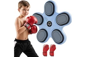 Droyek Music Boxing Machine with Boxing Gloves, Wall Mounted Smart Music Boxing Trainer, Electronic Boxing Target Workout Punching Equipment for Home, Indoor and Gym