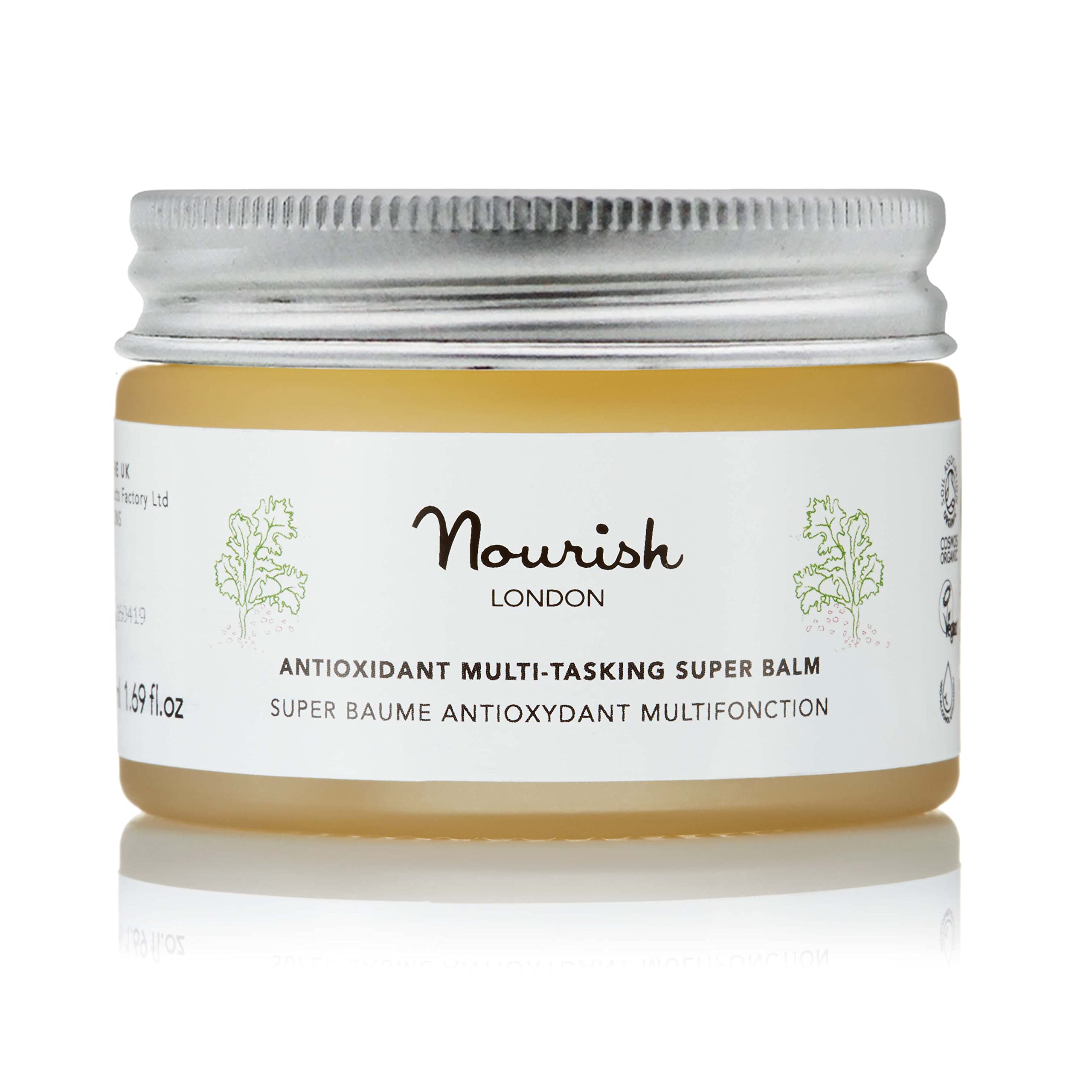 Nourish London Antioxidant Multi-Tasking Super Balm 50ml | All-in-One Anti Ageing Beauty Balm | Natural Plant Oils | Cruelty-Free | 100% Vegan
