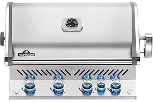 Napoleon BIPRO500RBNSS-3 Built-in Prestige PRO RB Natural Gas Grill Head, 500 sq.in. + Infrared Infrared Rear Burner, Stainless Steel