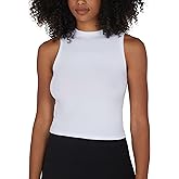 Yogalicious Womens Mock Neck Sleeveless Basic Tank Top Slim Fit Hip-Length Summer Shirts 1 Pack, 2 Pack, 3 Pack