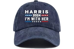 Hiwelove Kamala Harris 2024 Hat Kamala Harris for President Campaign Hat I'm with Her Harris 2024 Hat Adjustable Baseball Cap