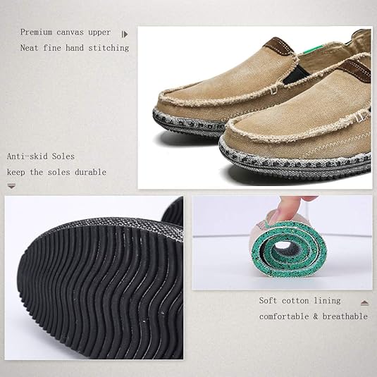 mens canvas boat shoes wide width