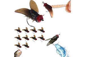 RUNSGO Bionic Fly Fishing Bait, 2024 Upgraded Fishing Lures, Flies for Fly Fishing Fishing Bait with Shrimp Flavor, Indestructible Bait That Won't Fall off The Line