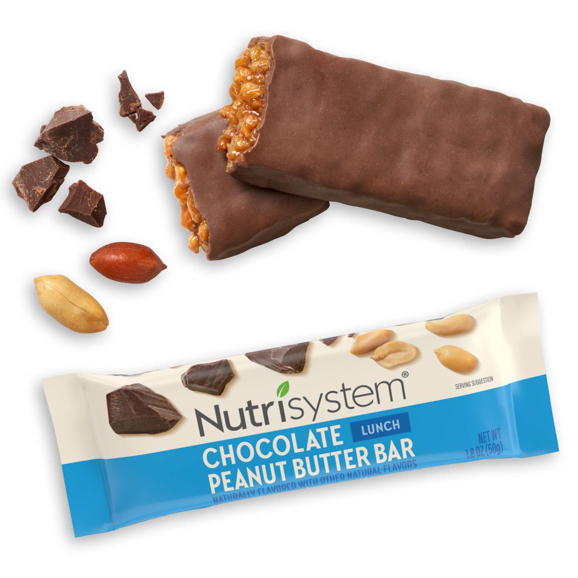 Nutrisystem® Chocolate Peanut Butter Lunch Bars Bundle, 11g of Protein, Helps Support Weight Loss - 10 Count