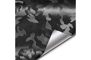 VViViD+ Stealth Medium Pattern Camouflage Vinyl Wrap Roll (1ft x 5ft, Black)