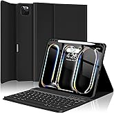 TQQ for iPad Pro 11-inch Case with Keyboard (M5 2025 / M4 2024), iPad Pro 11" (5th Generation) Keyboard Case - Magnetic Wireless Detachable Keyboard Cover with Pencil Holder (Black)