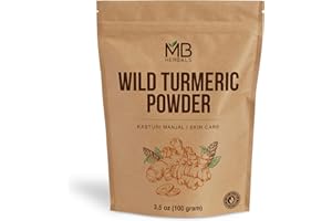 MB Herbals Wild Turmeric Powder 100g (3.5 oz) | Kasthuri Manjal | Kasturi Manjal | Curcuma aromatica | No Preservatives | No Additives | Non GMO | Skin Care | External Use Only