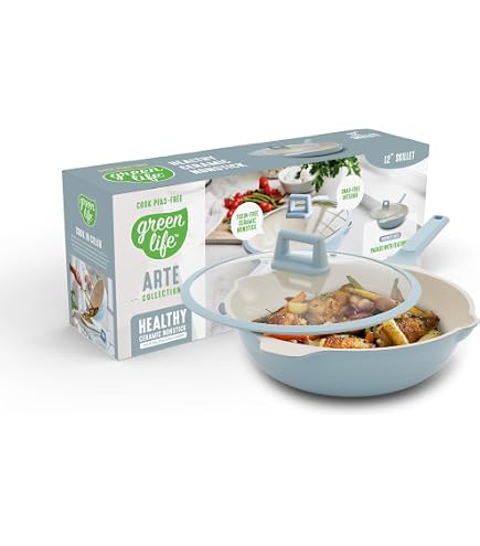 Amazon.com: GreenLife Nonstick 12” (5QT) All in One Deep Skillet