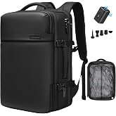 MEGABACK 70L Vacuum Travel Backpack, TSA Lock, Charging Port, Waterproof | 70L Vacuum Backpack Travel with Pump, Expandable, TSA, Waterproof