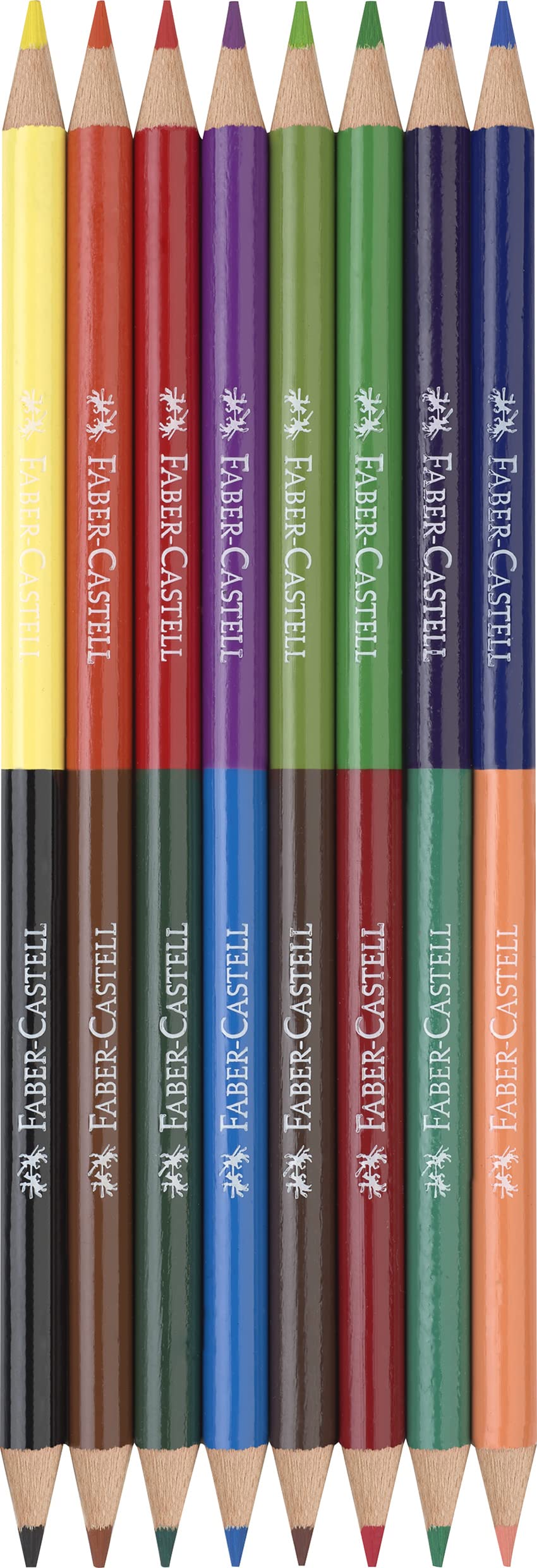 Faber-Castell 116197 - Buntstifte Set Bicolor, 8 Malstifte mit 16 Farben 2