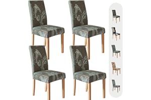 Secgo Chair Covers for Dining Room 4 Pack, Stretch Dining Chair Cover, Washable Spandex Kitchen Parsons Chair Slipcovers,Chair Covers for Home or Party