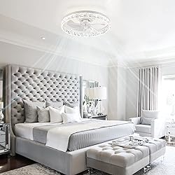 LEDIARY 20" Modern Ceiling Fans with Lights and