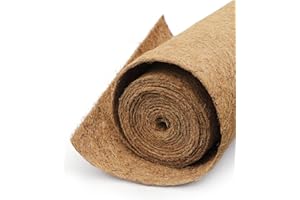 Yarrdfir Coco Liner Roll, Extra Large 24x160 inch Natural Coconut Liners for Planter Flower Basket, Natural Coconut Fiber mat