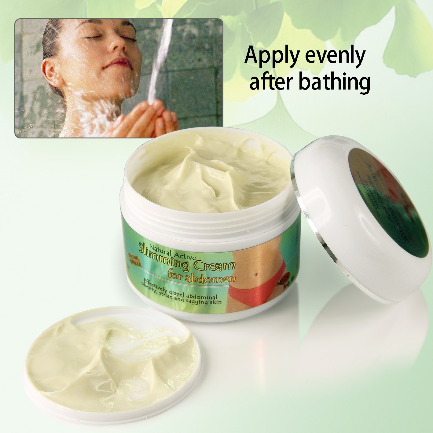 Slimming Cream Anti Cellulite Abdomen Organic Natural Body Slimming Treatment, Skin Tightening Improves Sagging Skin - Slimmer Healthier Lifestyle Treatment, 7 Oz from Agol BodyLab