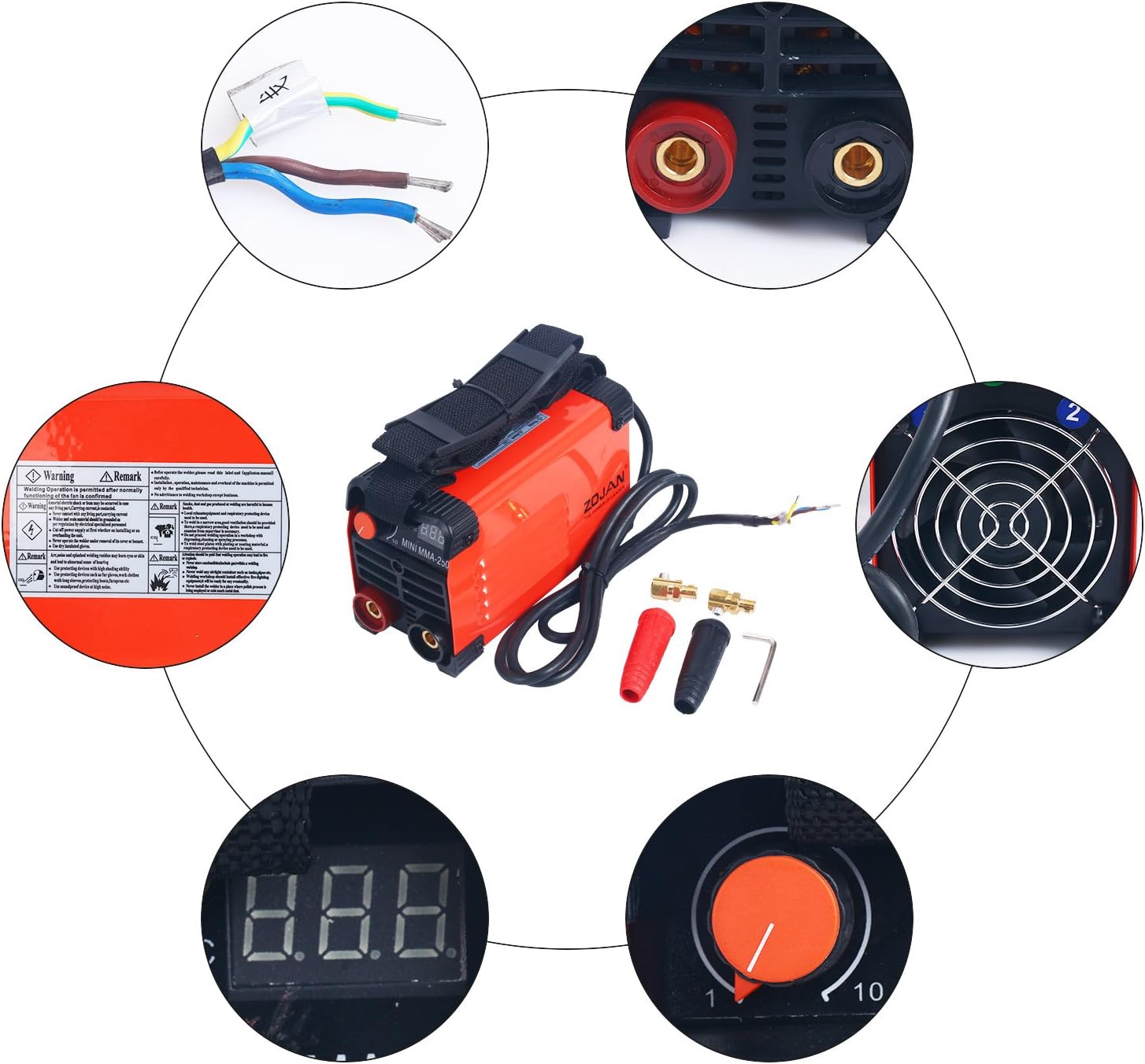 220V 20-250A Mini Handhold Electric Welder Converter ARC Welding Machine Tool: Home & Kitchen