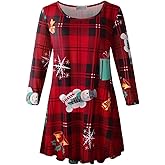 LARACE 3/4 Sleeve Shirts for Women Plus Size Tunic Dressy Top Loose Fit Flare T-Shirt