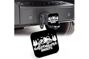 NITAHHHY Trailer Hitch Cover,Adventure Awaits Nature Mountain 2 Inch Hitch Plug Covers Hitch Cover Tube Rubber Towing, Square Receiver Plug Cap for Cars Suvs Trucks