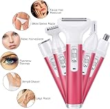 ACWOO 5 in 1 Lady Shaver Rechargeable Wet Dry Hair Removal for Face Arms Legs view 6