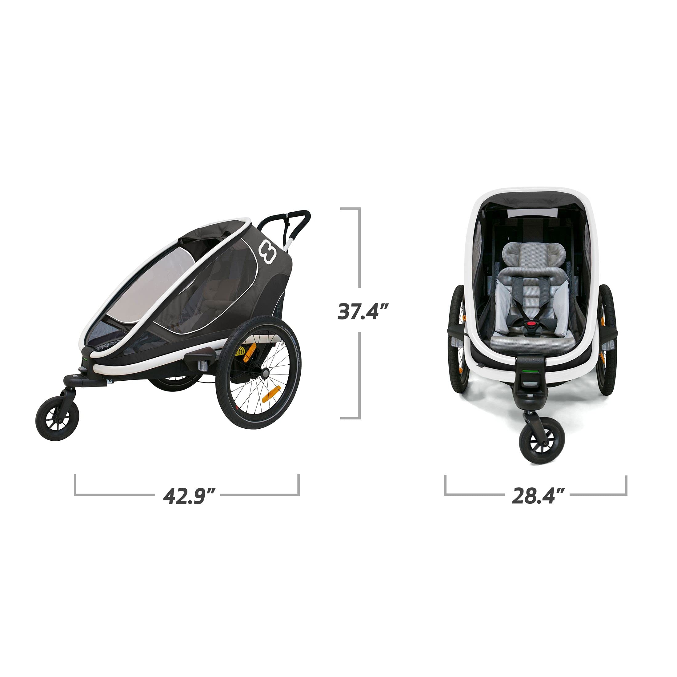 Hamax Outback One Seat Reclining Multi-Sport Child Bike Trailer + Stroller (Jogger Wheel Sold Separately)
