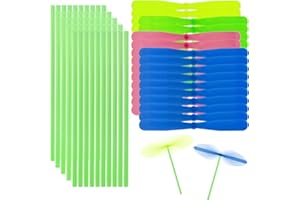 WELANE Plastic Flying Toys, 50 PCS Dragonfly Propeller Flying Toy for Outdoor Garden Beach Backyard (Random Color)